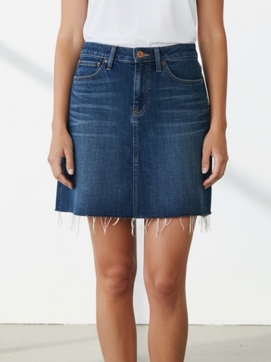 J. Crew Dresses & Skirts - J. Crew Trademark Women's Denim Stretch Frayed Hem Mini Skirt -  Size 25